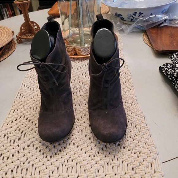 Indigo Leather Ankle Boots - Picture 2 of 5